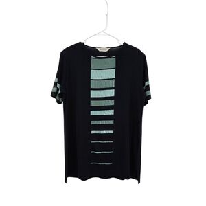 Misook Vintage Women's 100% Acrylic Stripes Crew Neck Sweater - XL